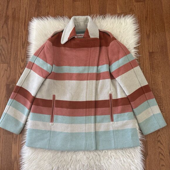 See By Chloe Wool Coat Women’s Striped Aztec Colorblock Boho Full Zip Size 2 - Picture 1 of 15